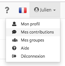 menu mes contributions